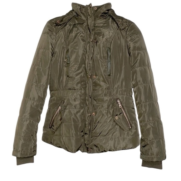LA Coalition olive green hooded jacket size medium - Picture 1 of 12